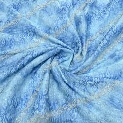 Buy Sky Blue Colour Satin Organza Pearl With Sequins Embroidery Fabrics Online in Delhi