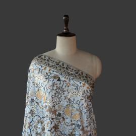Buy Powder Blue Georgette Multi Thread Embroidery Dupatta Online in Delhi