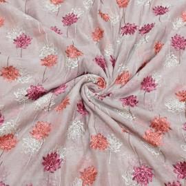 Buy Cold Turkey Colour Chanderi Thread With Sequins Embroidery Fabrics Online in Delhi