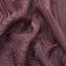 Buy Dark Cherry Colour Satin Organza Abstract Pleated Fabrics 58