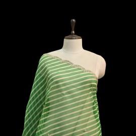 Buy Sea Green Organza Print Zari With Sequins Embroidery Dupatta Online in Delhi