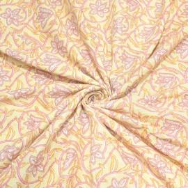 Buy Light Lemon Colour Cotton Print Fabrics Online in Delhi