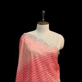 Buy Mandy Colour Organza Digital Print Zari With Sequins Embroidery Dupatta Online in Delhi