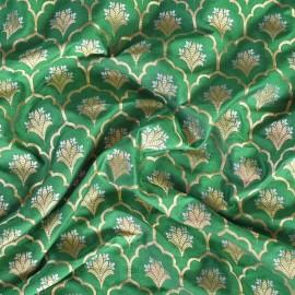 Buy Jade Green Colour Silk Alfi Brocade Fabrics 44