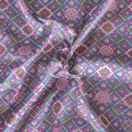 Buy Gray Colour Silk Patola Brocade Fabrics 44