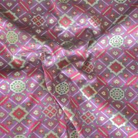 Buy Purple Colour Silk Patola Brocade Fabrics 44