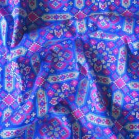 Buy Indigo Blue Colour Silk Patola Brocade Fabrics 44