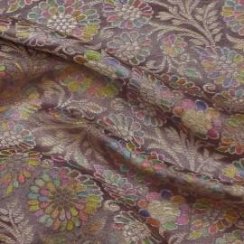 Buy Cinereous Colour Pure Zari Chiniya Brocade Fabrics 44