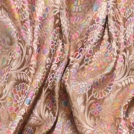 Buy Brown Colour Pure Zari Chiniya Brocade Fabrics 44
