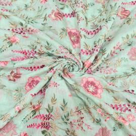 Buy Edgewater Colour 40gm Silk Chanderi Multi Thread Embroidery Fabrics Online in Delhi