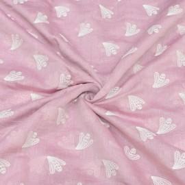 Buy Light Onion Pink Colour  40gm Silk Chanderi Thread Booti Embroidery Fabrics Online in Delhi
