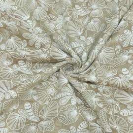 Buy Grey Olive Colour  40gm Silk Chanderi Thread Embroidery Fabrics Online in Delhi