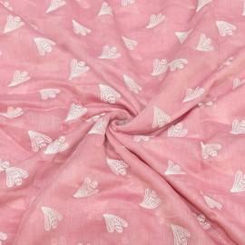 Buy Cherry Blossom Color  40gm Silk Chanderi Thread Booti Embroidery Fabrics Online in Delhi