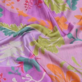 Buy Baby Pink Colour Modal Satin Digital Print Fabrics Online in Delhi
