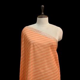 Buy Atomic Tangerine Colour Organza Digital Print Zari With Sequins Embroidery Dupatta Online in Delhi