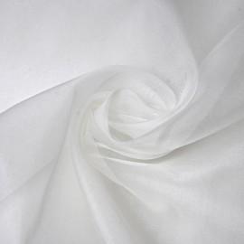 Buy White Pure Organza Silk Fabrics 22gm Width 44