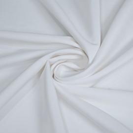 Buy White Pure Lycra Crape Fabrics 80gm Width 44