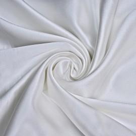 Buy White Pure Satin Silk Fabrics 150gm Width 44