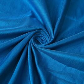 Buy Dell Blue Colour Premium Pure Raw Silk Fabrics Online in Delhi