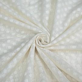 Buy Off White Colour Chanderi Cotton Self Jacquard Dyeable Fabrics Rjs1001 Online in Delhi