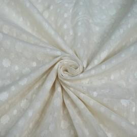 Buy Off White Colour Chanderi Cotton Self Jacquard Dyeable Fabrics Rjs998 Online in Delhi
