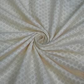 Buy Off White Colour Chanderi Cotton Self Jacquard Dyeable Fabrics Rjs997 Online in Delhi