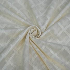 Buy Off White Colour Chanderi Cotton Self Jacquard Dyeable Fabrics Rjs996 Online in Delhi