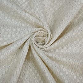 Buy Off White Colour Chanderi Self Mat Zari Jacquard Dyeable Fabrics Rjs1021 Online in Delhi