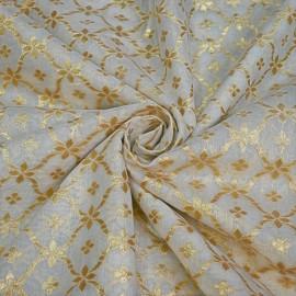 Buy Off White Colour Chanderi Gold Zari Dyeable Fabrics Rjs1002 Online in Delhi