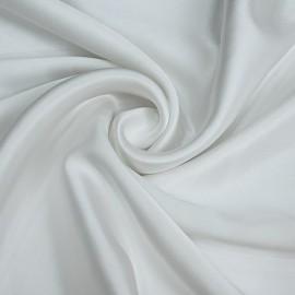 Buy White Pure Satin Silk Fabrics 130gm Width 44