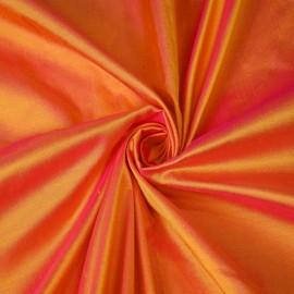 Buy Orioles Orange Colour Pure Dupion Silk Fabrics Online in Delhi