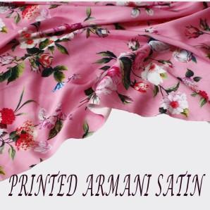 Buy Armani Satin Print Fabric Online in Delhi