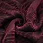 Perylene Maroon Colour Satin Organza Abstract Pleated Fabrics 58